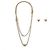Chanel Parure Collier Sautoir und Ohrringe 2024 Herzkette Set Golden