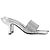 Mule in pelle argentata decorate con cristalli By Far Dylan Argento Metallico