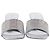 Mule in pelle argentata decorate con cristalli By Far Dylan Argento Metallico - vista 3
