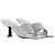 Mule in pelle argentata decorate con cristalli By Far Dylan Argento Metallico - vista 5