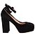 Pumps con plateau e cinturino alla caviglia Gianvito Rossi in suede nero