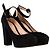 Pumps con plateau e cinturino alla caviglia Gianvito Rossi in suede nero - vista 4
