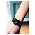 Bracciale Alaïa in pelle nera Nero - vista 11