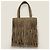 Borsa mini tote con frange Chanel beige - vista 2
