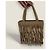 Borsa mini tote con frange Chanel beige - vista 3