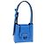 Borsa a mano in pelle blu argento Gancini di Salvatore Ferragamo Auth 103652AM