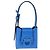 Borsa a mano in pelle blu argento Gancini di Salvatore Ferragamo Auth 103652AM - vista 13