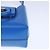 Borsa a mano in pelle blu argento Gancini di Salvatore Ferragamo Auth 103652AM - vista 15