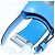Borsa a mano in pelle blu argento Gancini di Salvatore Ferragamo Auth 103652AM - vista 19