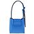 Borsa a mano in pelle blu argento Gancini di Salvatore Ferragamo Auth 103652AM - vista 2