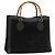Borsa a mano GUCCI Bamboo Camoscio Nero Oro 002 2853 0260 0 Auth mr1295 D'oro