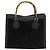 Borsa a mano GUCCI Bamboo Camoscio Nero Oro 002 2853 0260 0 Auth mr1295 D'oro - vista 13