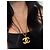 Chanel Vintage Large Gold CC Logo Pendant Chain Necklace Gold hardware - view 12