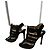 Sandali Christian Louboutin in pelle nera Nero