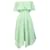 Autre Marque  Charo Ruiz Khadi Off-Shoulder Midi Dress in Green Cotton  ref.2227465