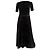 Maje Riplita Midi Kleid aus schwarzem Polyester