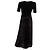 Maje Riplita Midi Kleid aus schwarzem Polyester - Ansicht 4