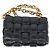 Borsa Cassette Chain Bottega Veneta in Pelle Nera Nero