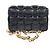 Borsa Cassette Chain Bottega Veneta in Pelle Nera Nero - vista 14
