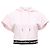 Moletom cropped Alexander Wang T. em veludo cotelê rosa