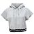 Sudadera corta Alexander Wang T. en terciopelo gris