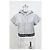 Sudadera corta Alexander Wang T. en terciopelo gris - vista 6