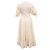 Vestido midi con volantes Wilda de algodón crema de Ulla Johnson Blanco Crudo - vista 3