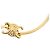 Céline Bracciale articolato Celine Triomphe in metallo dorato D'oro Metallico - vista 4