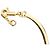 Céline Bracciale articolato Celine Triomphe in metallo dorato D'oro Metallico - vista 6