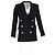 Blazer de doble botonadura en lana negra con botones de cristal de Alessandra Rich Negro - vista 4