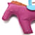 Hermès Porte-clés en forme de charme de sac MM Rodeo Cheval Hermes Violet  - vue 3