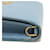 Borsa a catena con logo Prada 1DH044 Blu - vista 3