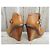 Botas de salto plataforma Chloé em couro marrom claro Castanho claro - vista 5