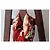 Foulard Dior in seta rosso e giallo floreale - vista 3