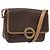 Céline CELINE Macadam Canvas Schultertasche aus PVC-Leder in Braun Gold Auth ki5724 Golden