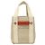 Borsa a mano CHANEL in tela beige CC Auth bs25378 - vista 13
