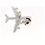 LOUIS VUITTON Spilla Comics metallo Bianco MP3311 LV Auth 122853 - vista 7