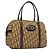 Bolsa de mão em lona Trotter Christian Dior marrom ouro Auth 120616 Dourado