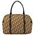 Bolsa de mão em lona Trotter Christian Dior marrom ouro Auth 120616 Dourado - vista 2