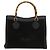 Bamboo Borsa a mano GUCCI in bambù in suede nero e oro Auth mr1297 D'oro - vista 13