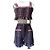Conjunto Chanel de tweed com crop top e mini short rosa Multicor