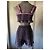 Conjunto Chanel de tweed com crop top e mini short rosa Multicor - vista 7