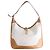 Bolso de mano Hermès Trim de lona beige y cuero camello