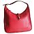Borsa a mano Hermès Trim in pelle rossa granulata con finiture oro Rosso
