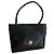 Borsa a mano Hermès Engrenage in pelle box nera Blu navy