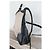 Borsa a mano Hermès Trim in pelle blu navy e tela ecru Beige - vista 4