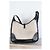 Borsa a mano Hermès Trim in pelle blu navy e tela ecru Beige - vista 6