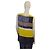 Parosh Top in seta con paillettes blu e giallo senza maniche M Multicolore - vista 2