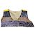 Parosh Top in seta con paillettes blu e giallo senza maniche M Multicolore - vista 3