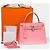 Hermès Sac HERMES Kelly 25 en Cuir Rose - 102663 - vue 3